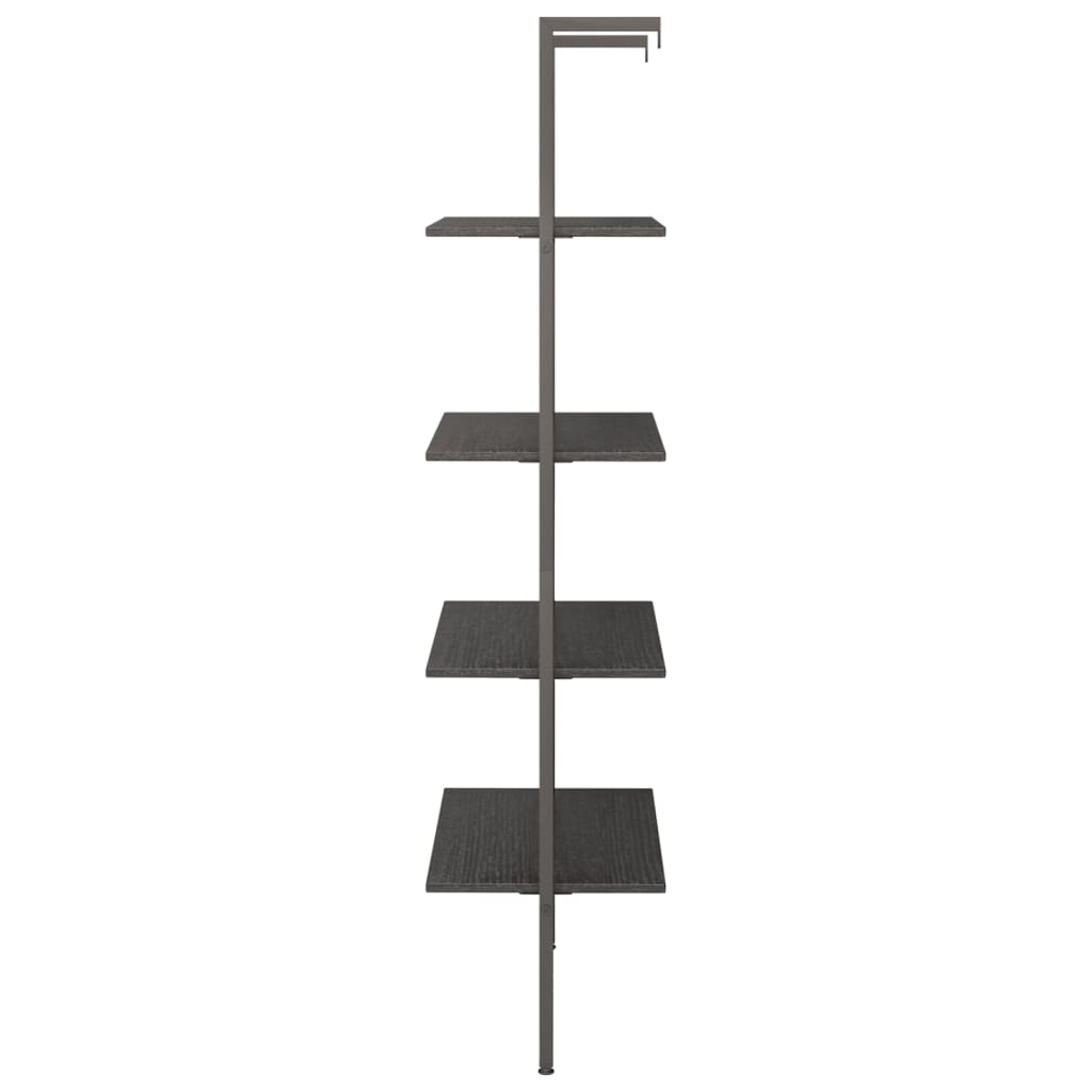 stigereol med 4 hylder 64x35x152,5 cm sort