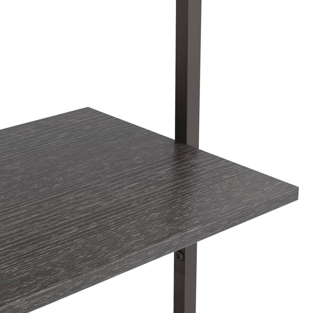 stigereol med 5 hylder 64x35x185 cm sort