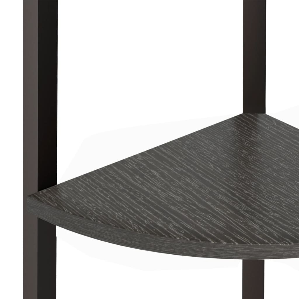 stigereol med 3 hylder 45,5x31,5x120 cm sort