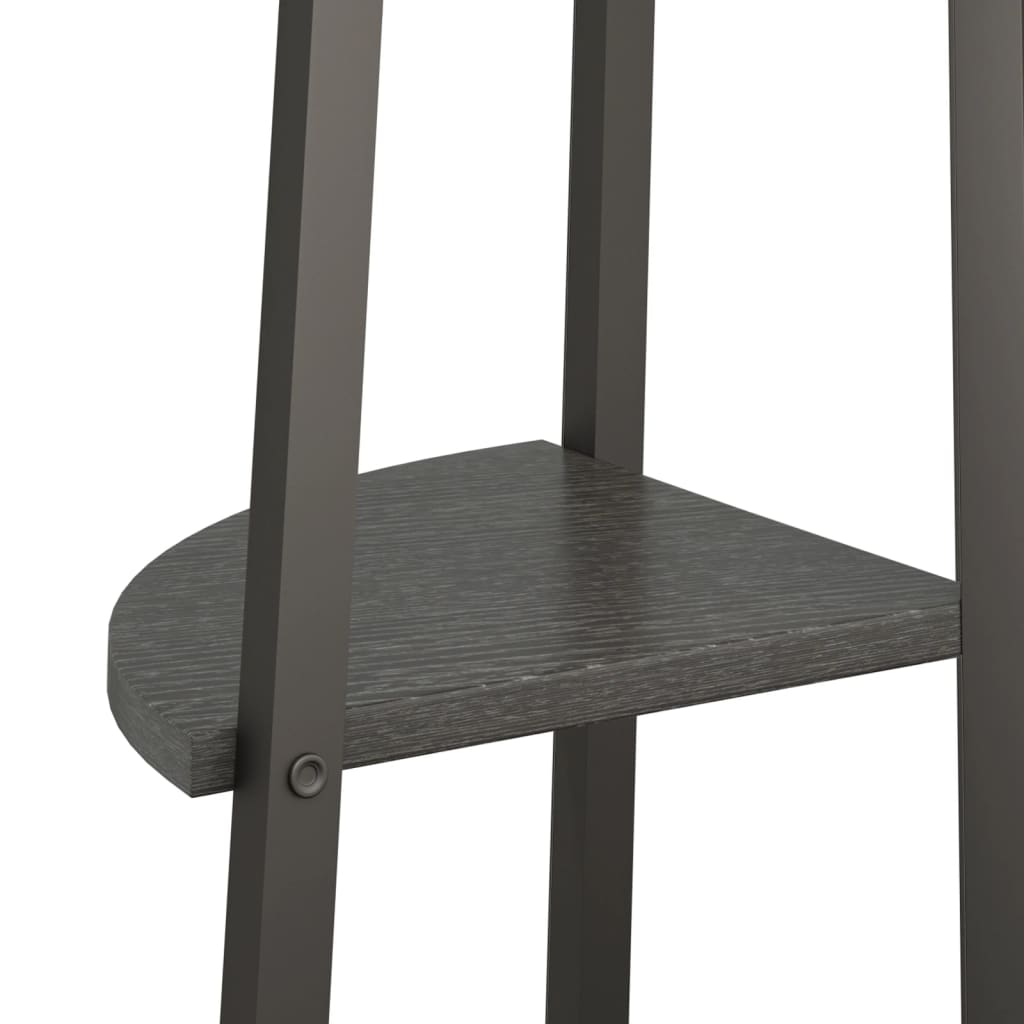 stigereol med 3 hylder 45,5x31,5x120 cm sort