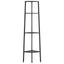 stigereol med 4 hylder 45,5x31,5x150 cm sort