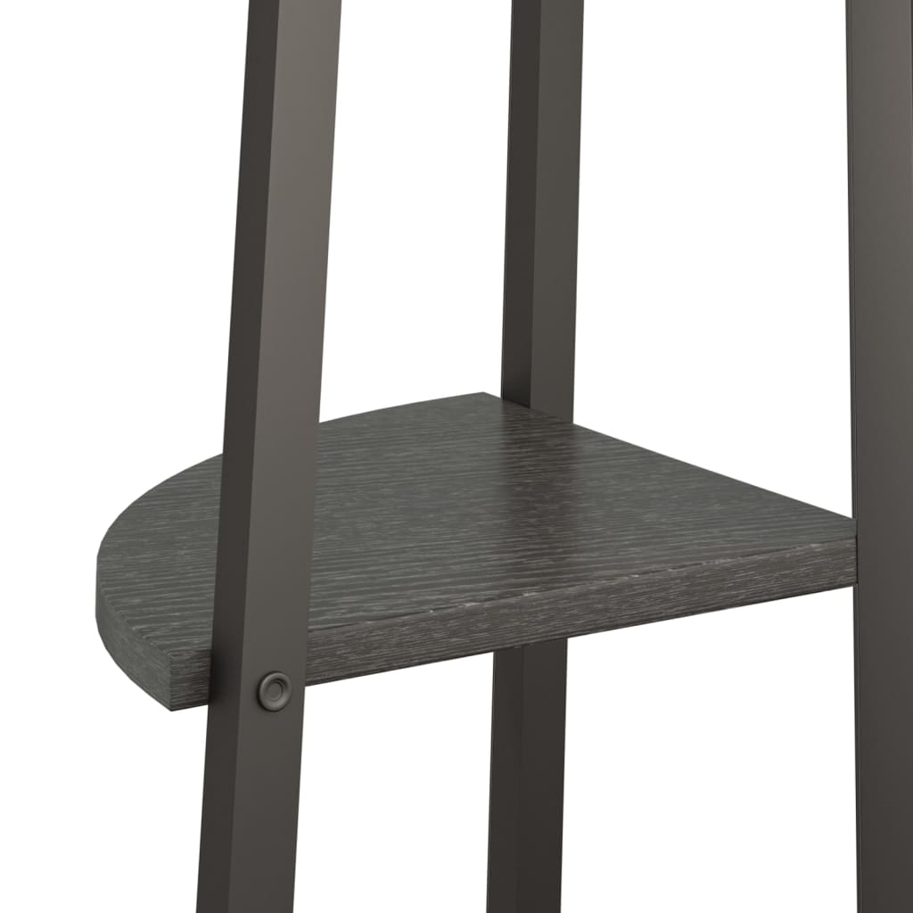 stigereol med 4 hylder 45,5x31,5x150 cm sort