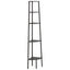 stigereol med 5 hylder 45,5x31,5x180 cm sort