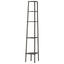 stigereol med 5 hylder 45,5x31,5x180 cm sort