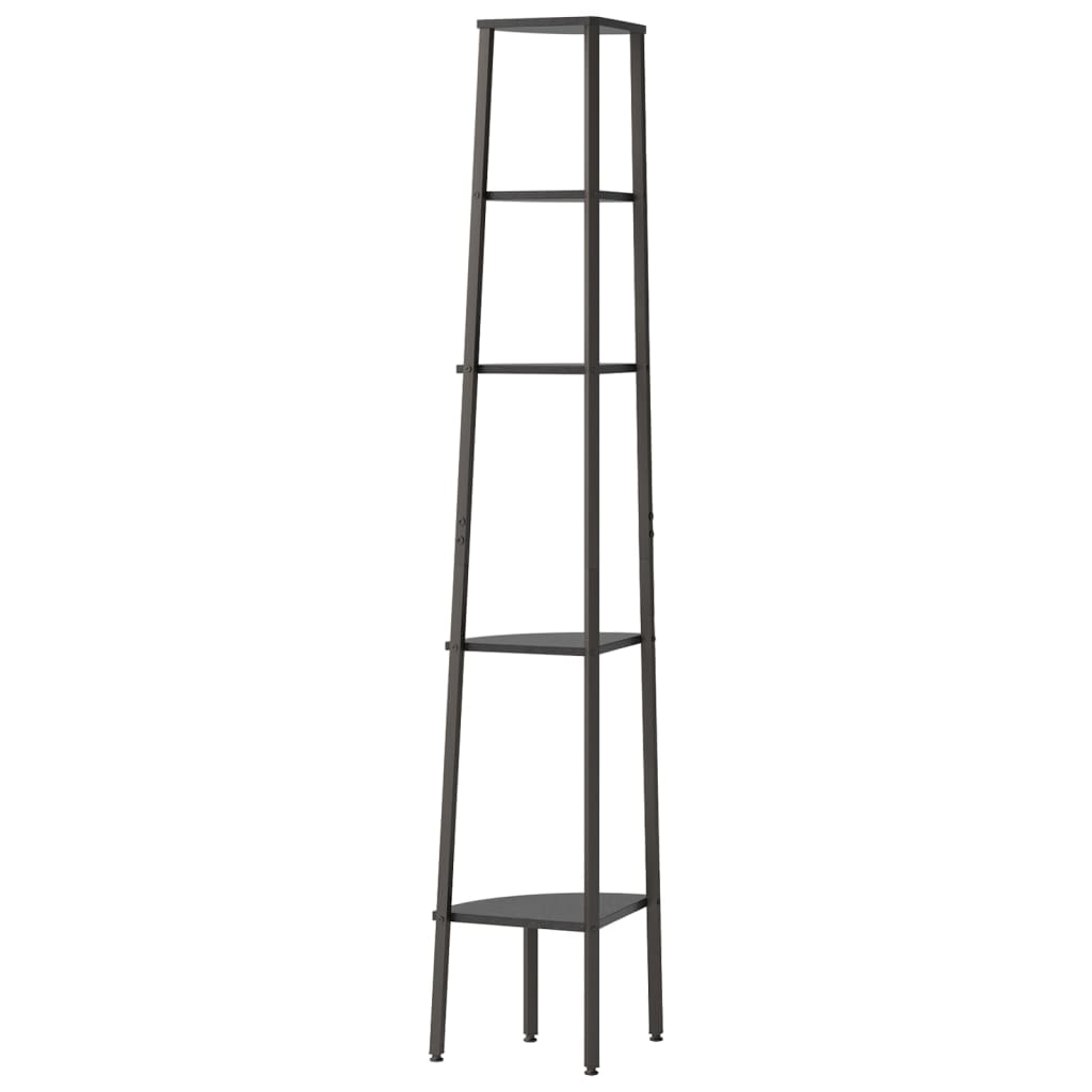 stigereol med 5 hylder 45,5x31,5x180 cm sort