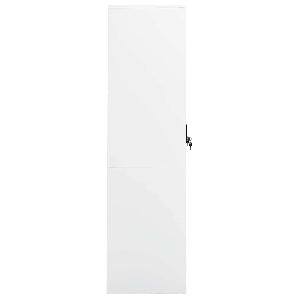 klædeskab 80x50x180 cm stål hvid