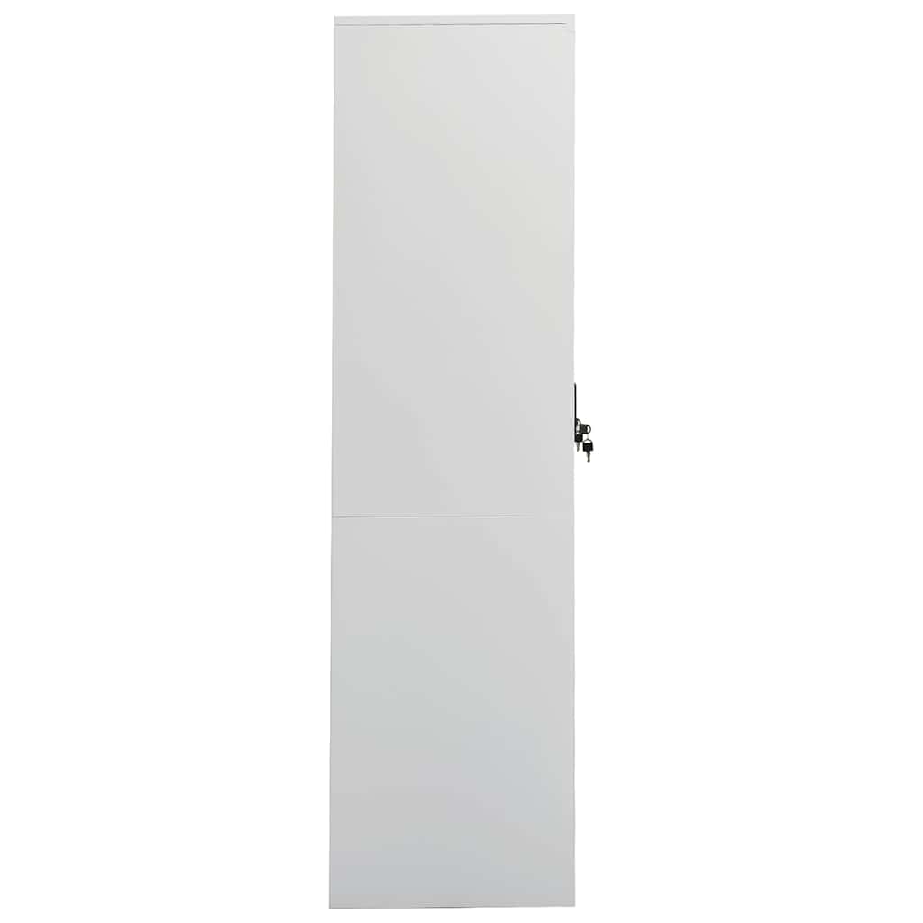 klædeskab 80x50x180 cm stål lysegrå