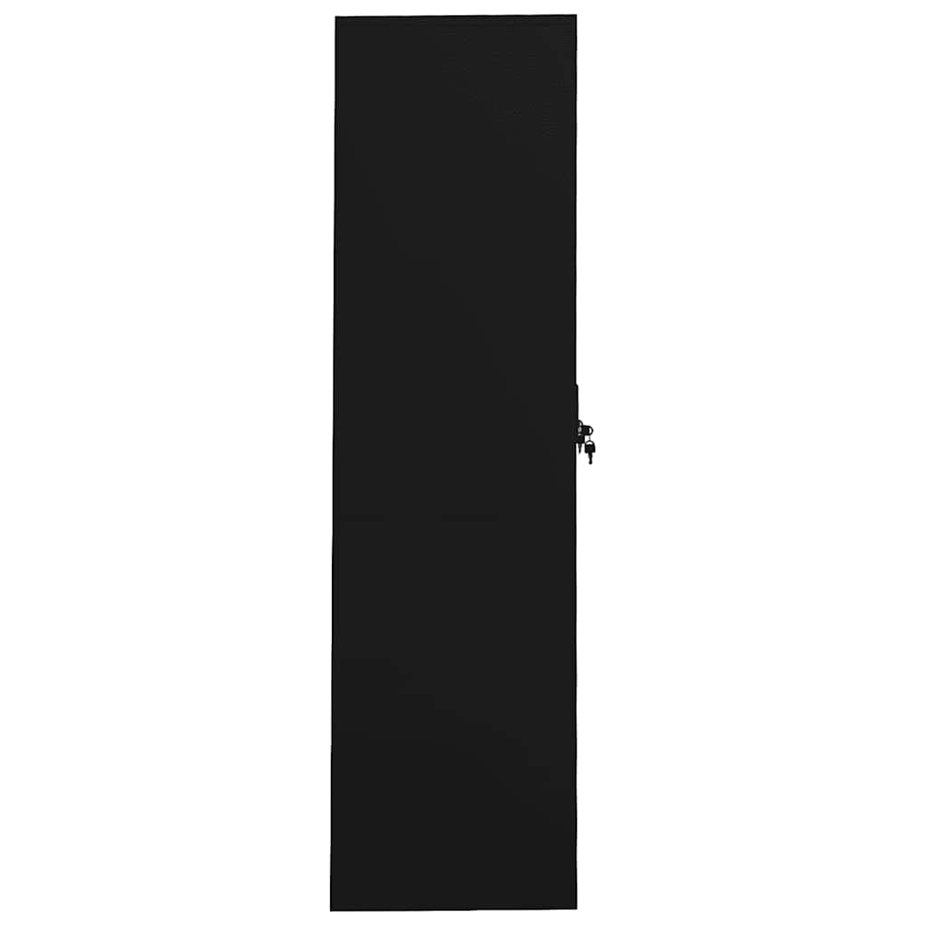klædeskab 80x50x180 cm stål sort