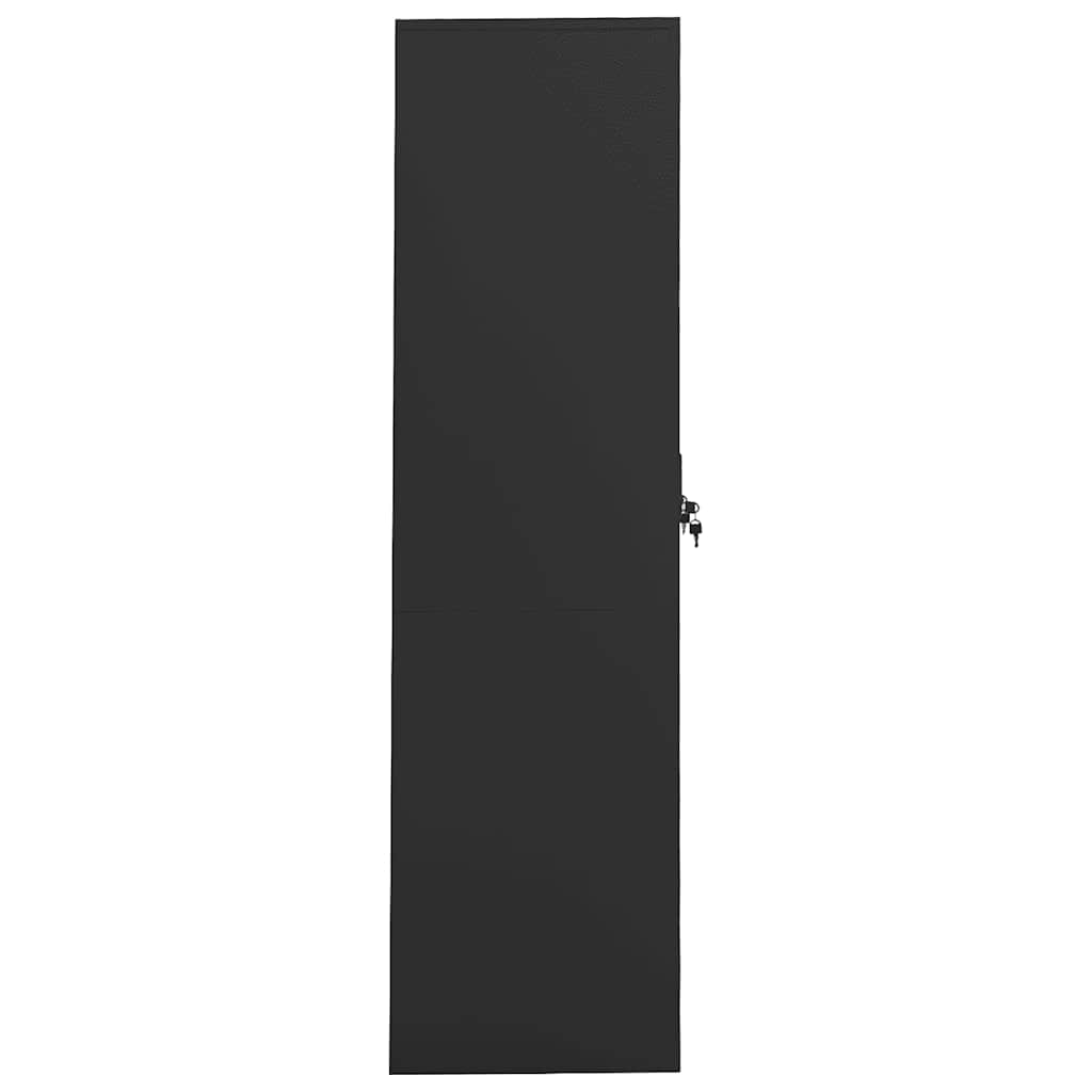 klædeskab 80x50x180 cm stål antracitgrå