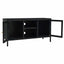 tv-skab 105x35x52 cm stål og glas sort