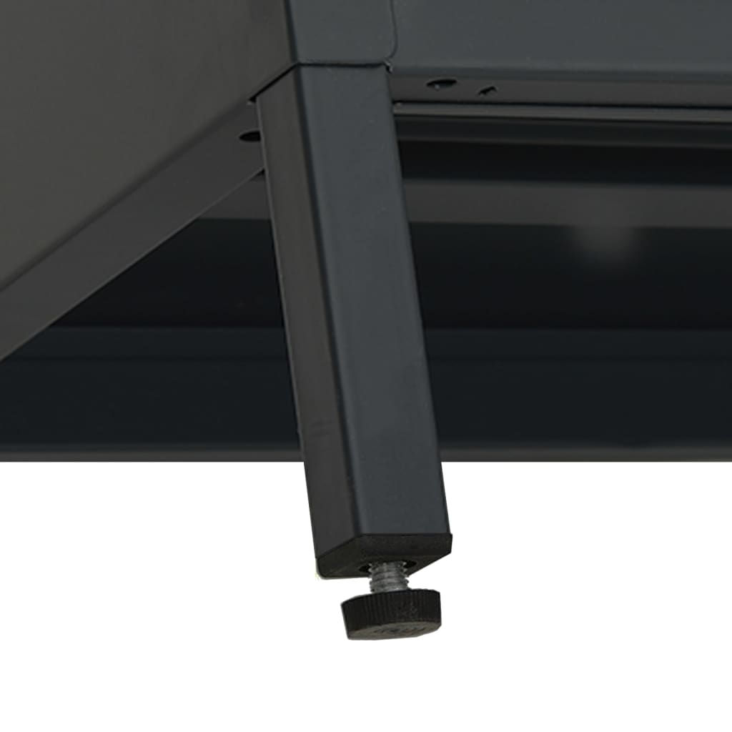 tv-skab 105x35x52 cm stål og glas sort