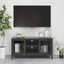 tv-skab 105x35x52 cm stål og glas antracitgrå