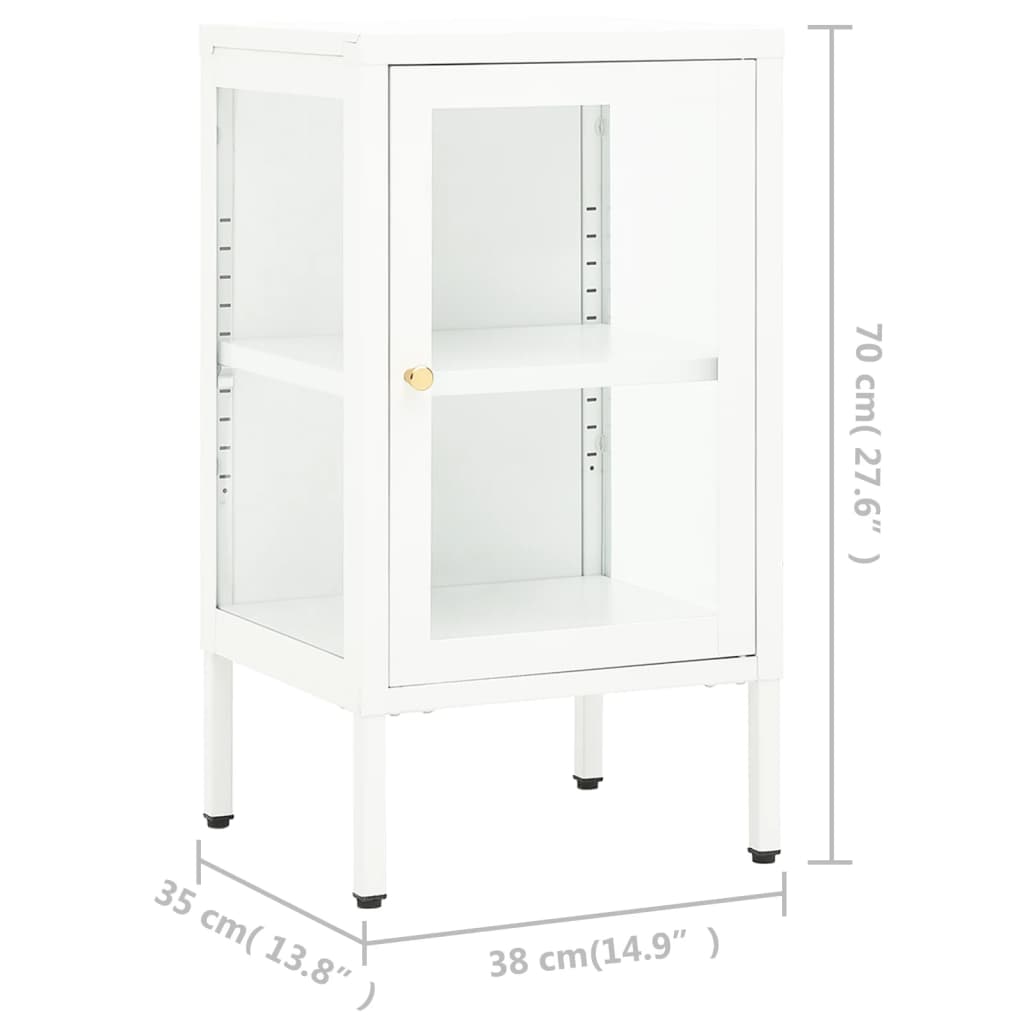 skænk 38x35x70 cm metal og glas