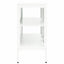 skænk 105x35x70 cm stål og glas hvid