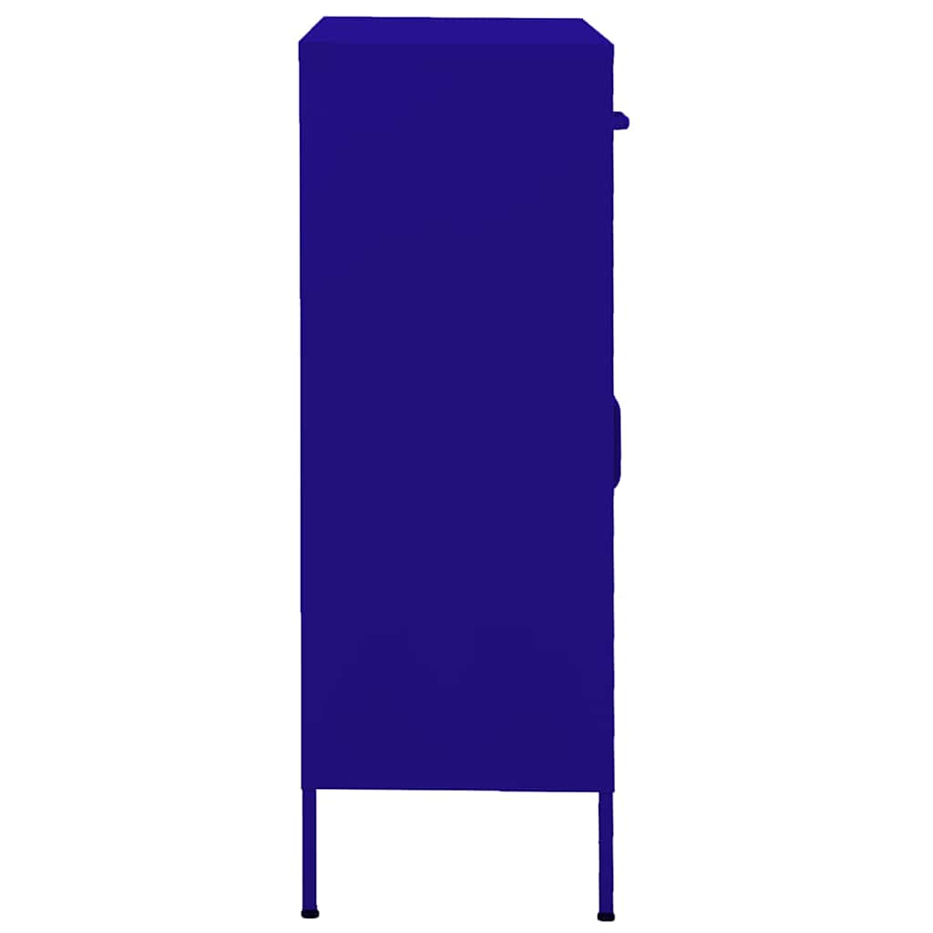 opbevaringsskab 80x35x101,5 cm stål marineblå