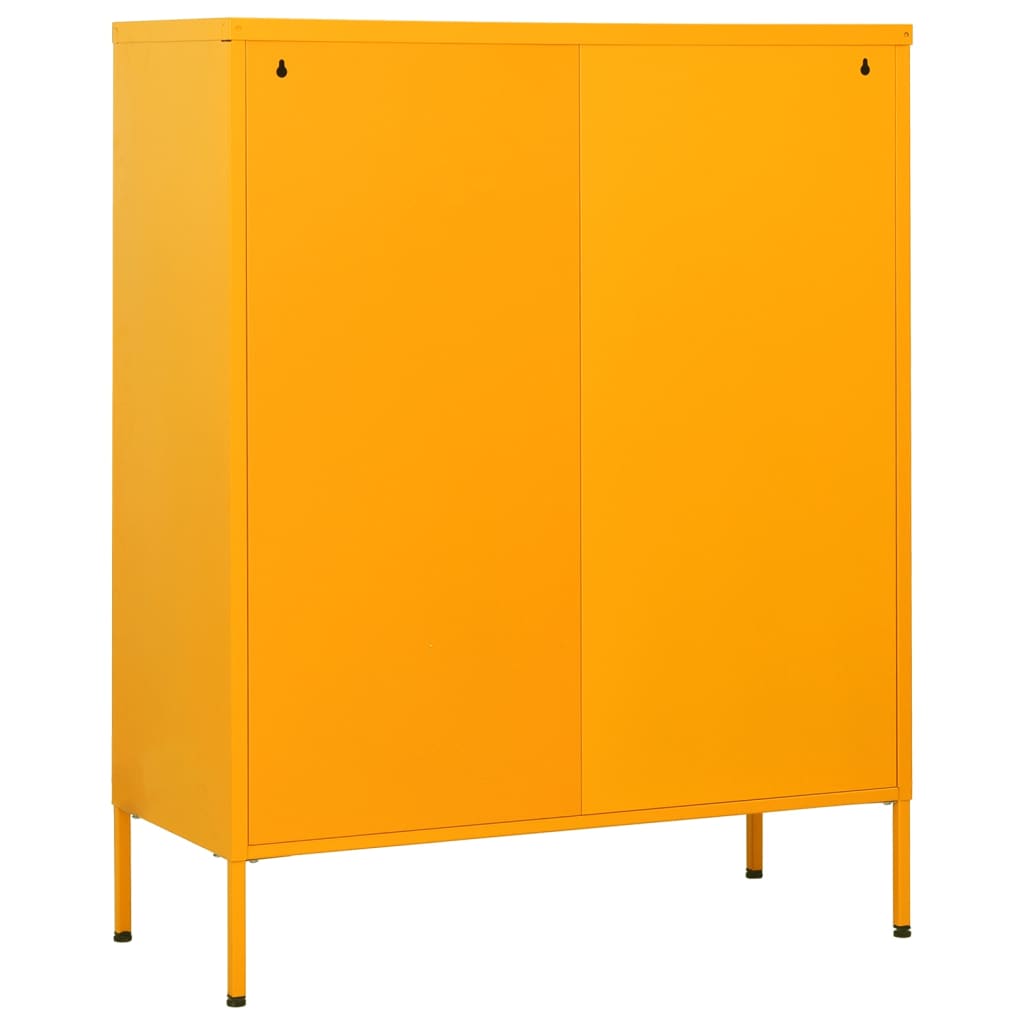 kommode 80x35x101,5 cm Sennepsgul