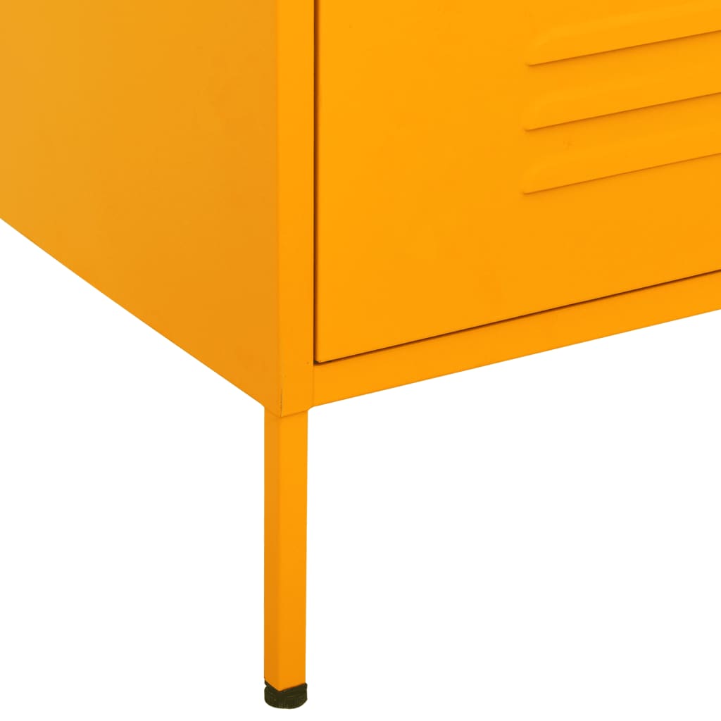 kommode 80x35x101,5 cm Sennepsgul