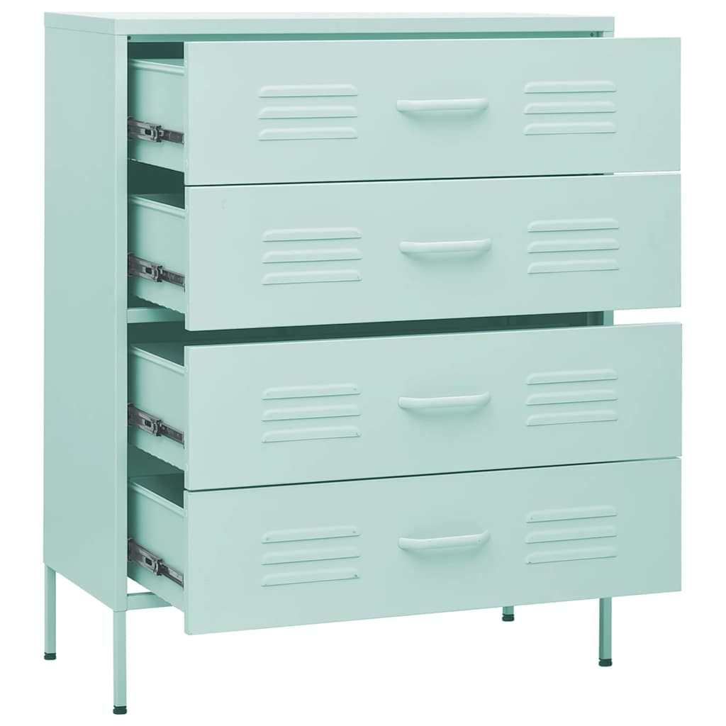 kommode 80x35x101,5 cm Mintgrøn