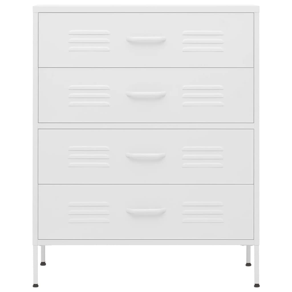 kommode 80x35x101,5 cm  Hvid