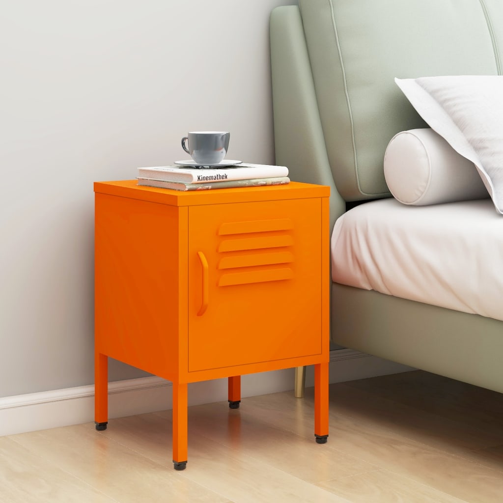 natbord 35x35x51 cm stål orange