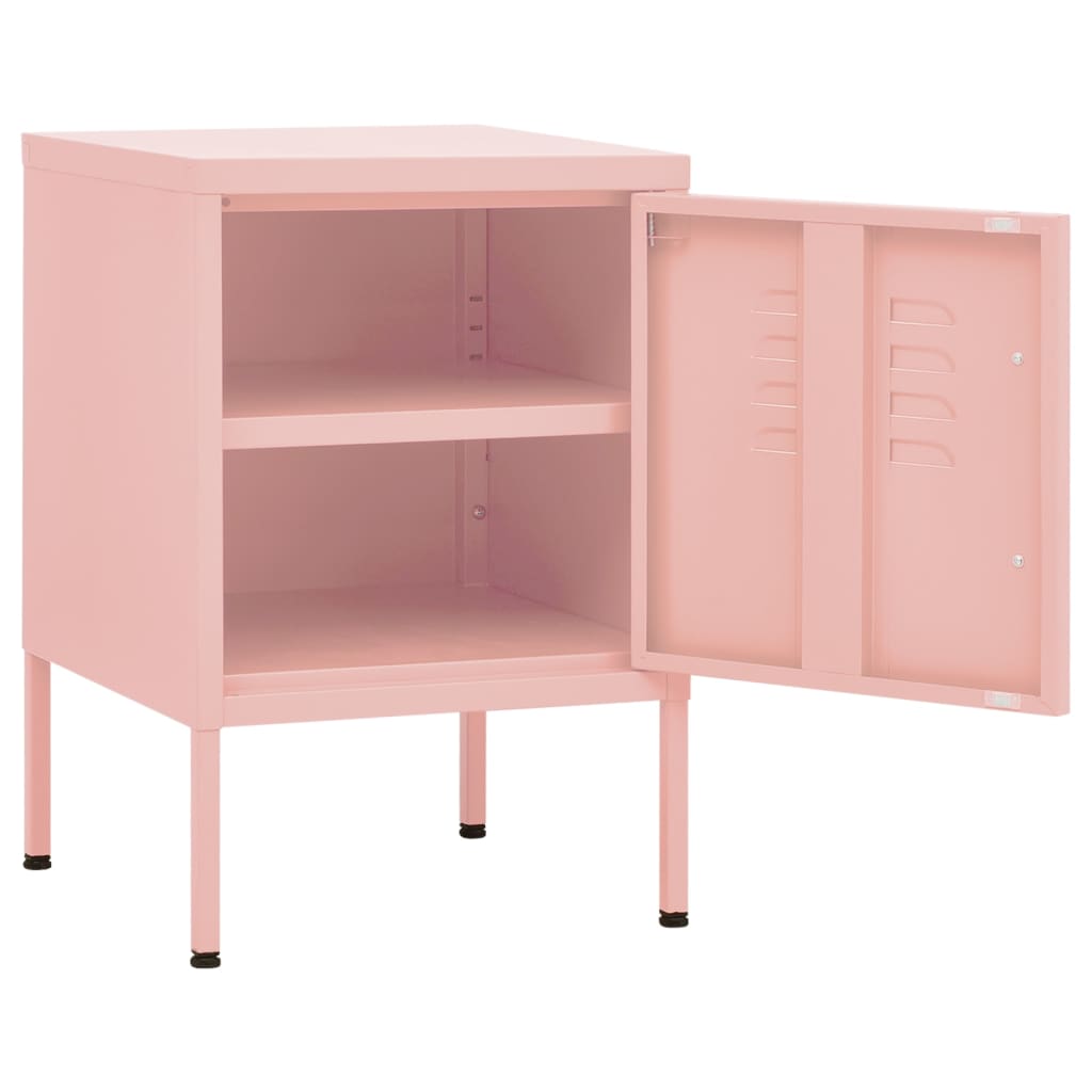 natbord 35x35x51 cm stål pink