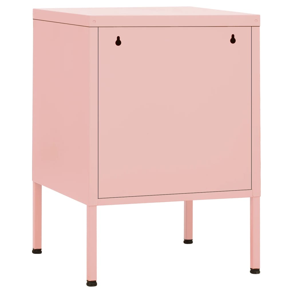 natbord 35x35x51 cm stål pink