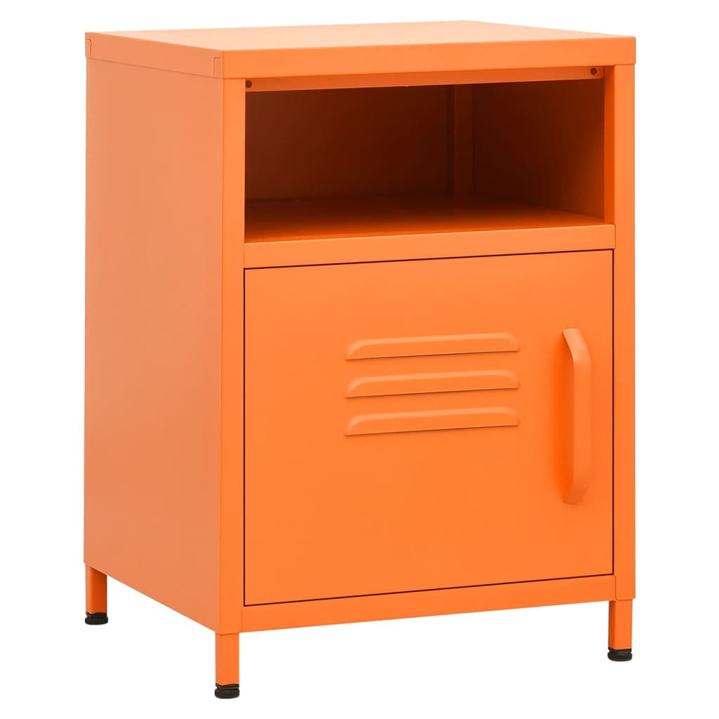 natbord 35x35x51 cm stål orange