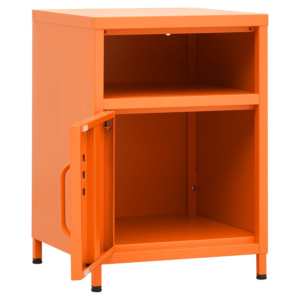 natbord 35x35x51 cm stål orange
