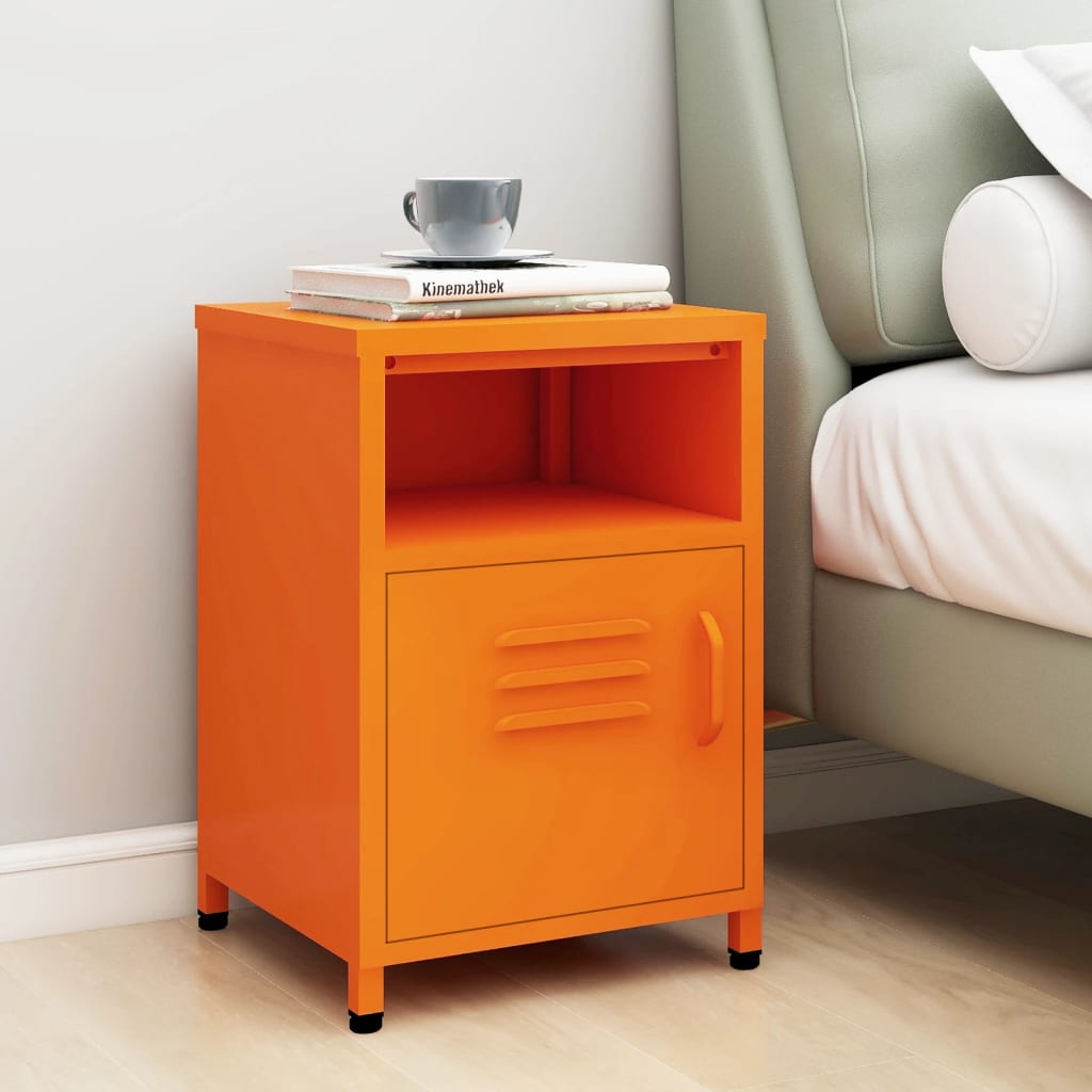 natbord 35x35x51 cm stål orange