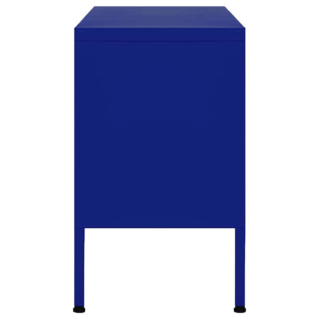 tv-skab 105x35x50 cm stål Marineblå