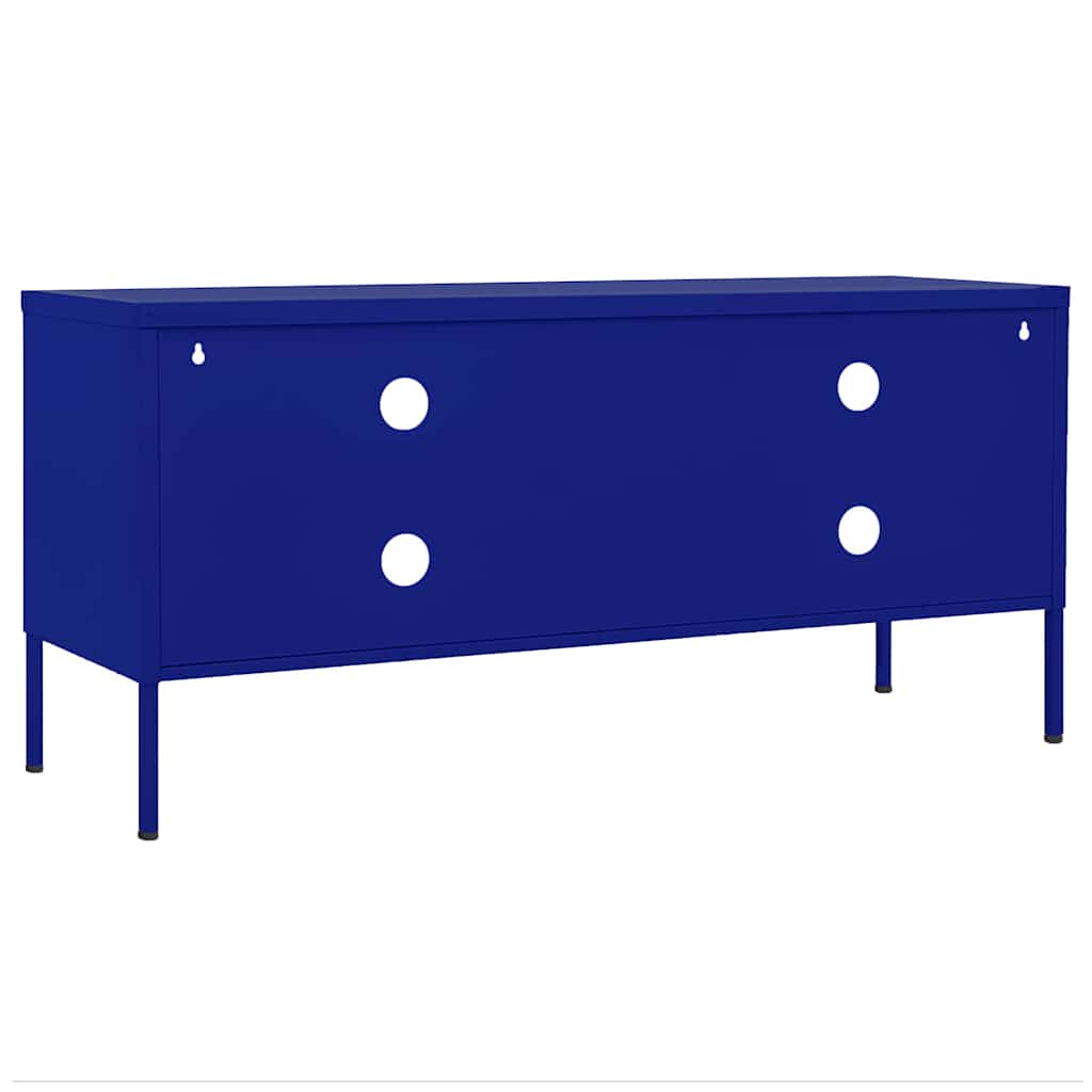 tv-skab 105x35x50 cm stål Marineblå