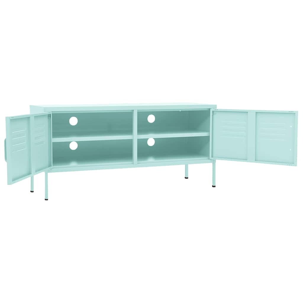 tv-skab 105x35x50 cm stål Mintgrøn