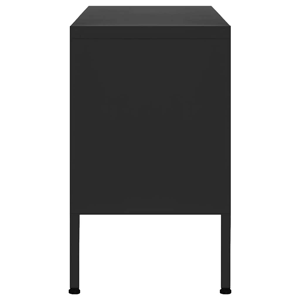 tv-skab 105x35x50 cm stål  Sort