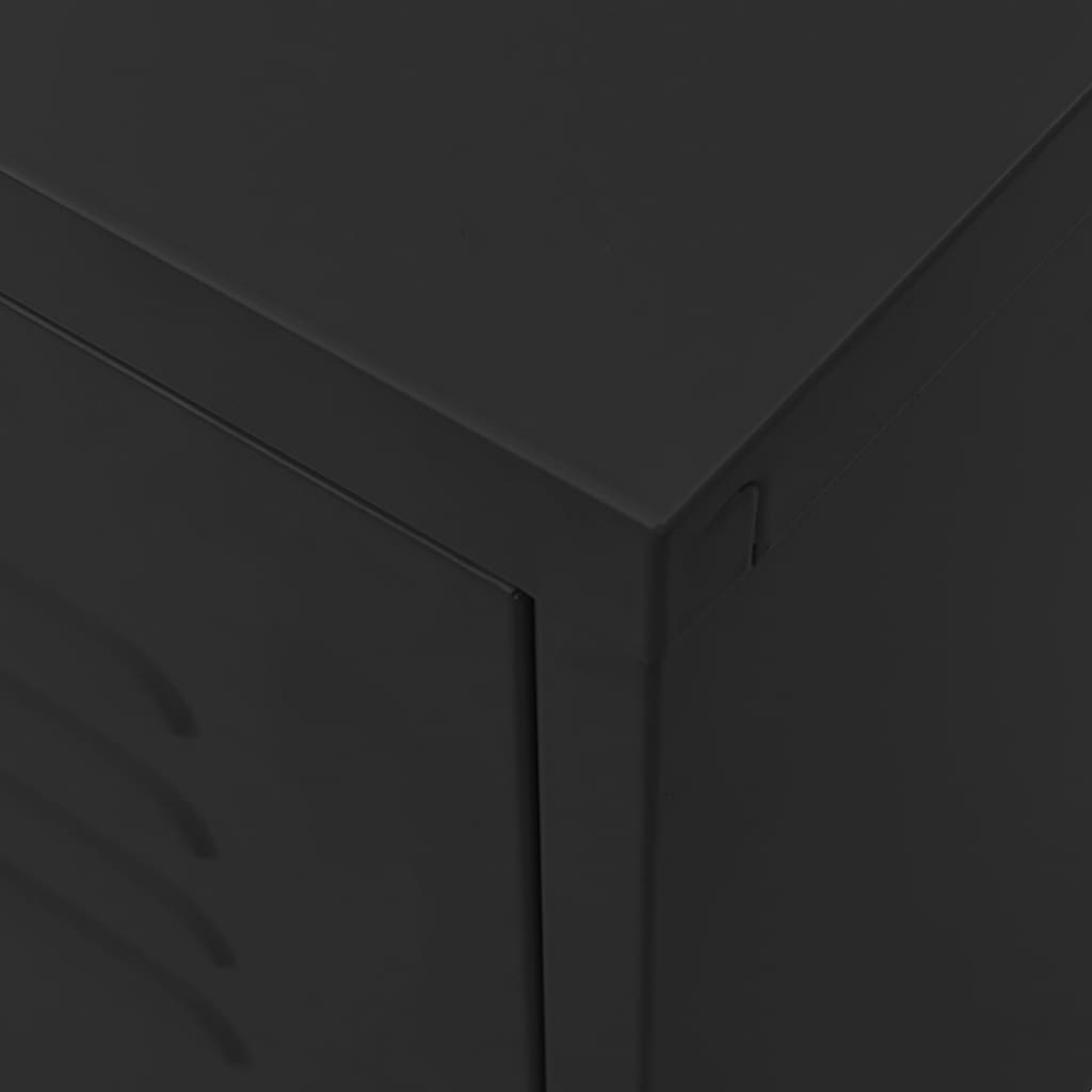 tv-skab 105x35x50 cm stål  Sort