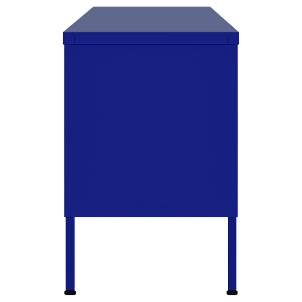 tv-skab 105x35x50 cm stål Marineblå