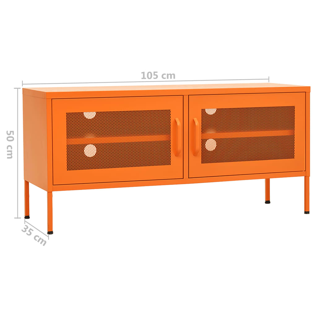 tv-skab 105x35x50 cm stål Orange