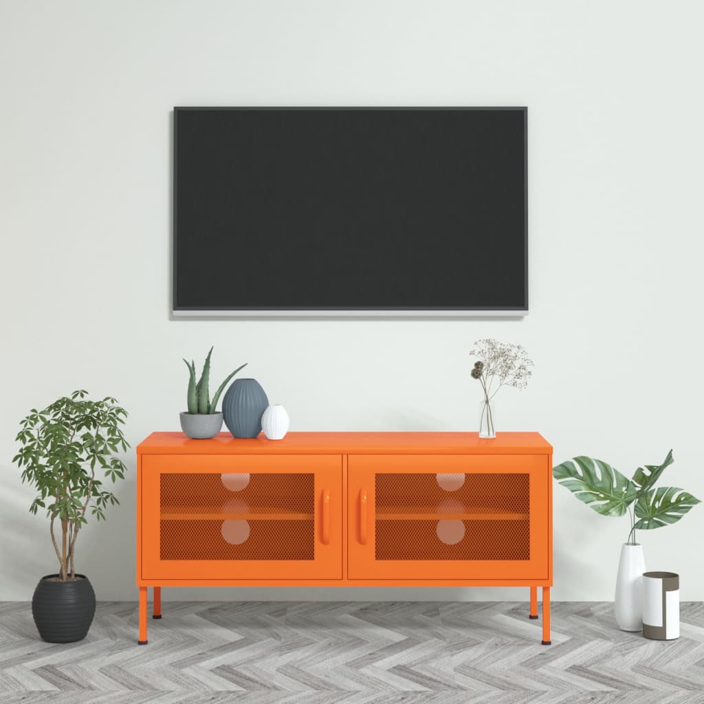 tv-skab 105x35x50 cm stål Orange