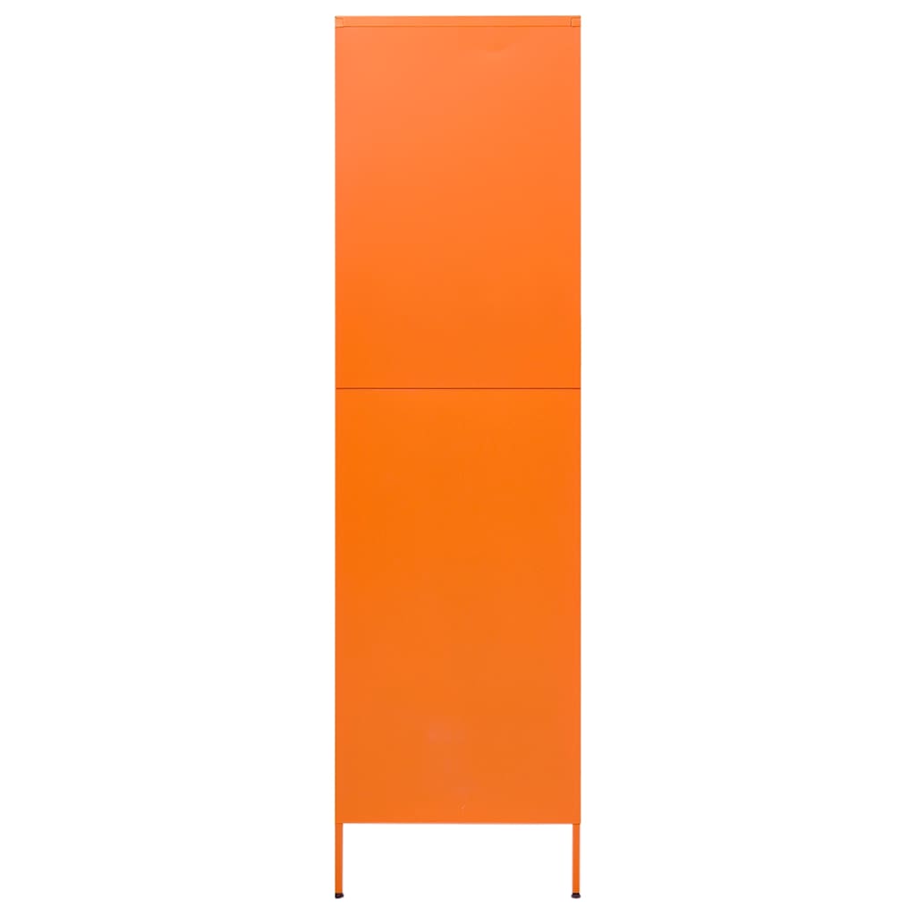 klædeskab 90x50x180 cm stål orange