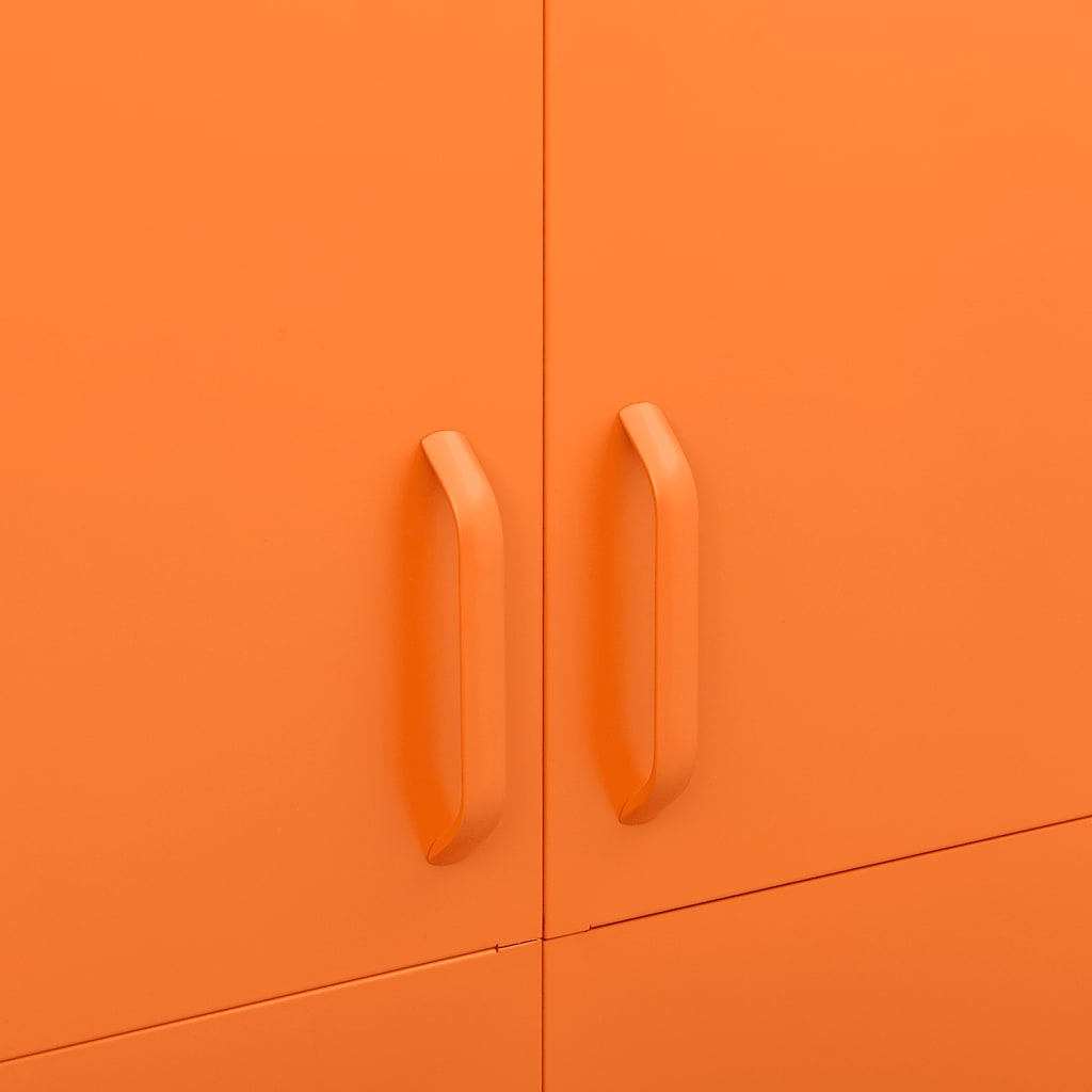 klædeskab 90x50x180 cm stål orange