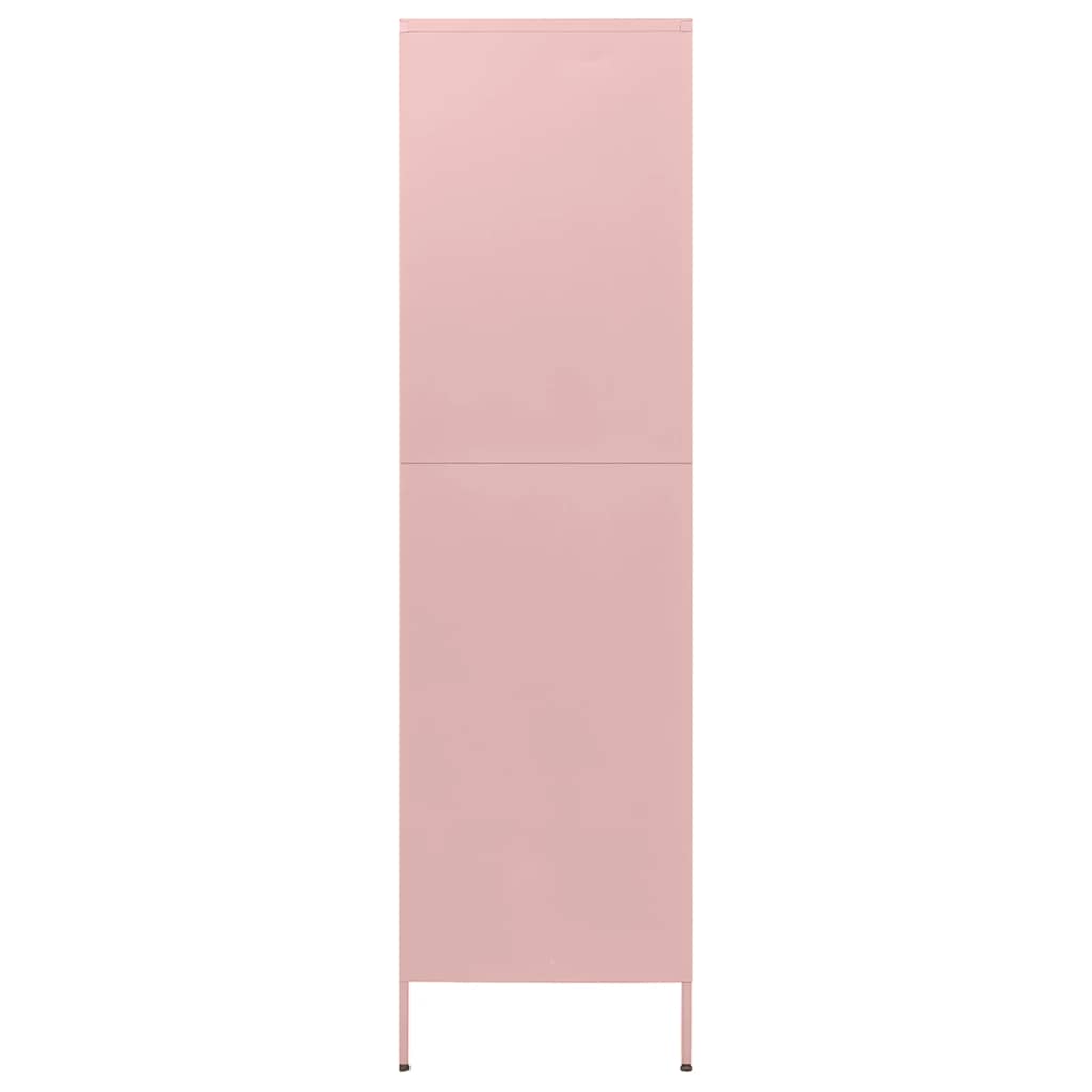 klædeskab 90x50x180 cm stål lyserød
