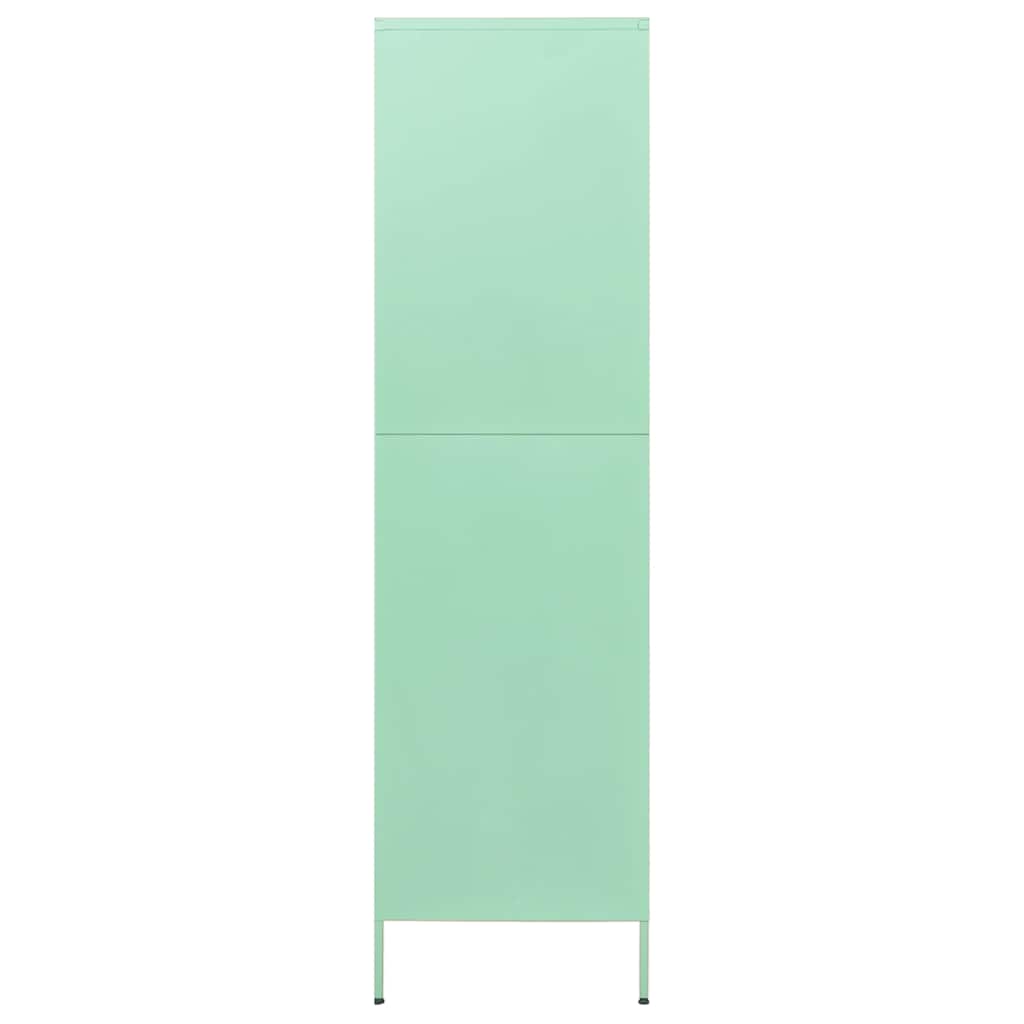 klædeskab 90x50x180 cm stål mintgrøn