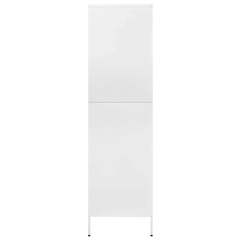 klædeskab 90x50x180 cm stål hvid