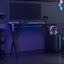 gamerbord 110x60x75 cm Y-formede ben sort