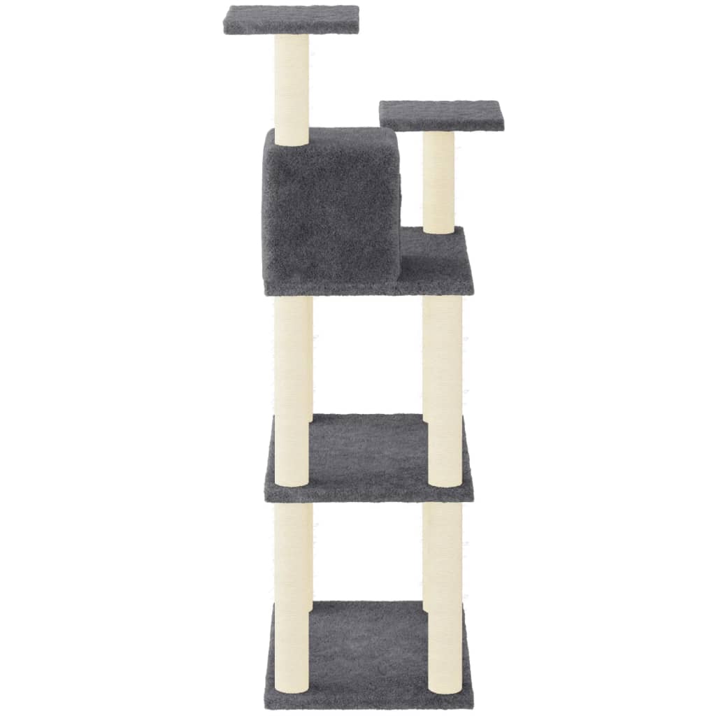 kradsetræ med sisalkradsestolper 118,5 cm mørkegrå