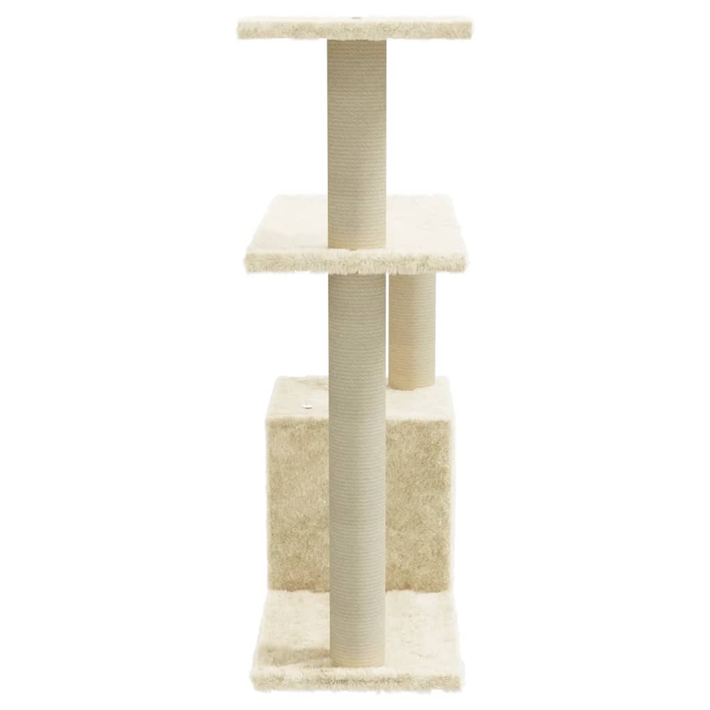kradsetræ med sisalkradsestolper 70 cm cremefarvet