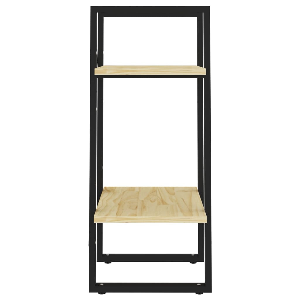 bogreol 40x30x70 cm 2 hylder massivt fyrretræ