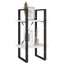 bogreol 40x30x70 cm 2 hylder massivt fyrretræ hvid