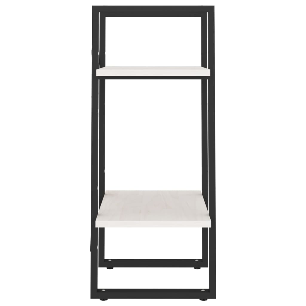 bogreol 40x30x70 cm 2 hylder massivt fyrretræ hvid