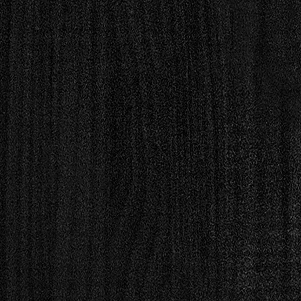 bogreol 40x30x70 cm 2 hylder massivt fyrretræ sort