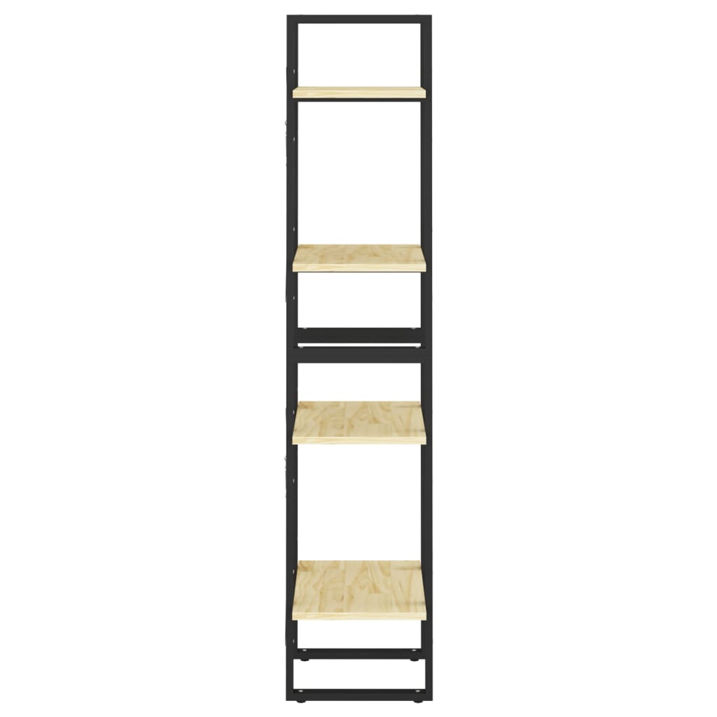 bogreol 40x30x140 cm 4 hylder massivt fyrretræ